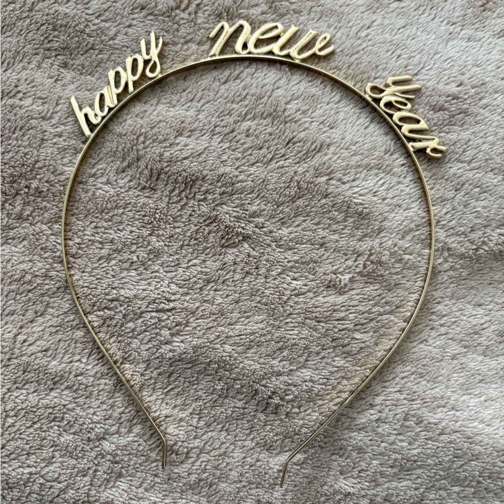 H&M happy new year headband gold